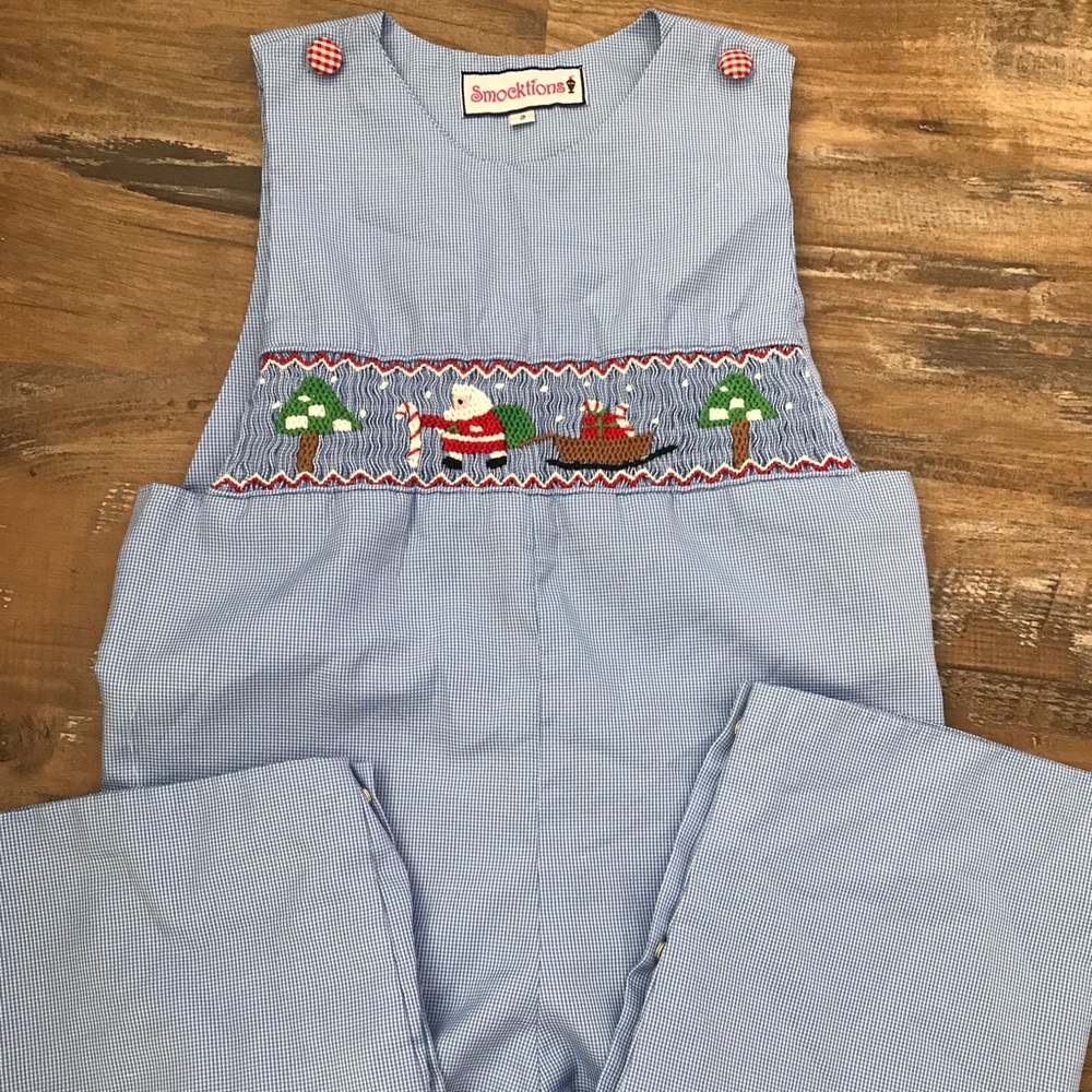 COPY - Toddler smocked Christmas longall